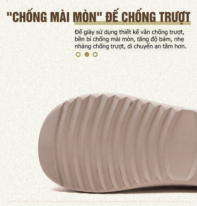 Dép Sandal Nữ Da Bò Lỗ Thoáng Khí Đế Cao 3cm - 4cm Màu Vàng, Đỏ, Kem chi tiết 5