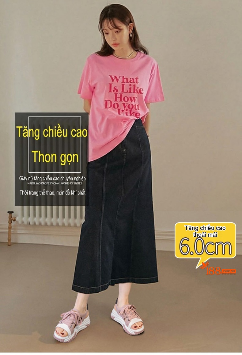 Dép Sandal Nữ Da Mờ Khoét Lỗ Đế Cao 6cm Màu Đỏ, Hồng, Trắng, Xanh... chi tiết 1