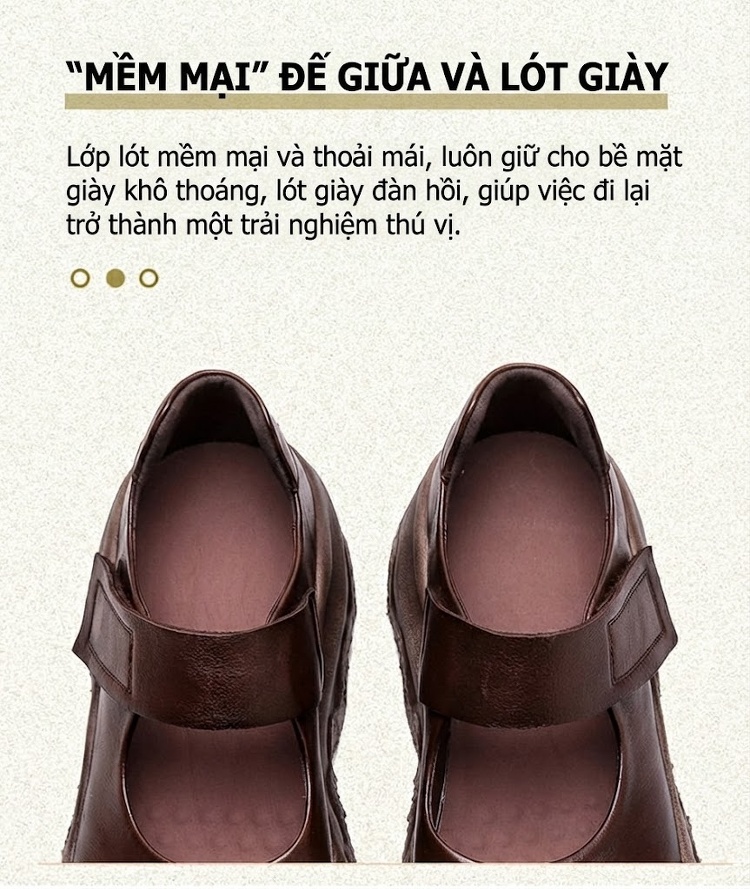 Dép Sandal Nữ Quai Dán Đế Bệt Phong Cách Retro Đế Cao 4cm - 5cm Màu Đen, Nâu chi tiết 6