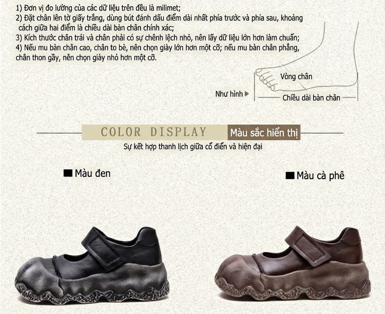 Dép Sandal Nữ Quai Dán Đế Bệt Phong Cách Retro Đế Cao 4cm - 5cm Màu Đen, Nâu chi tiết 2