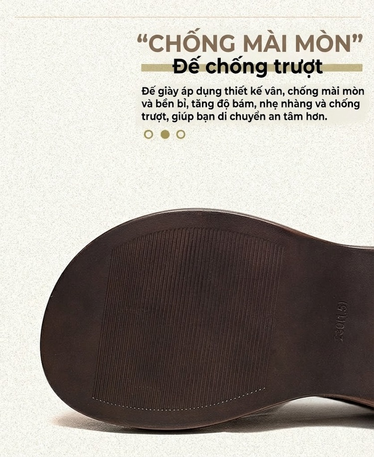 Dép Sandal Nữ Hở Ngón Đế Xuồng Quai Dán Thoáng Khí Đế Cao 4cm - 5cm Màu Nâu, Kem, Đen chi tiết 5