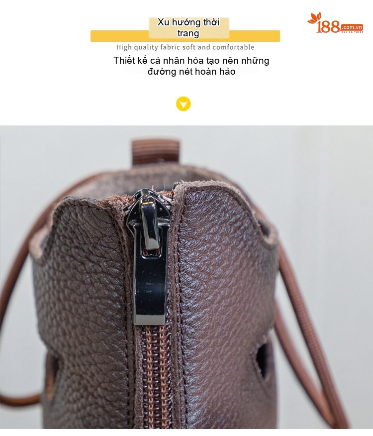 Dép Sandal Nữ Hở Mũi Da Thật Quai Dây Đế Cao 5cm - 6cm Màu Đen, Nâu chi tiết 17