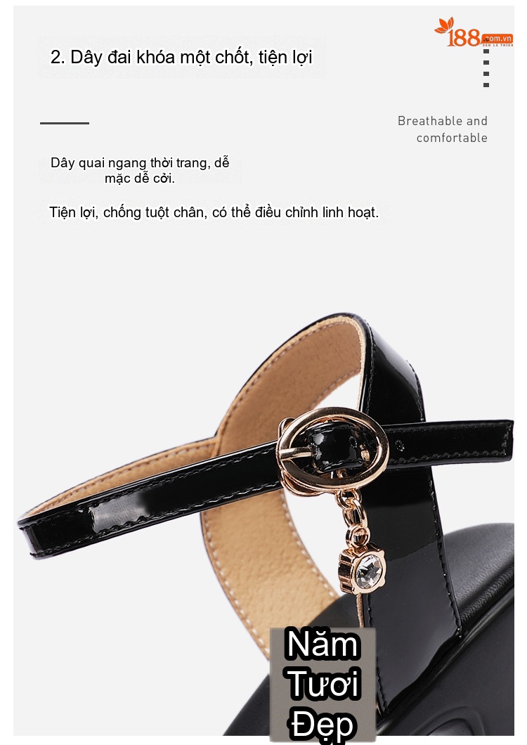 Giày Sandal Cao Gót Nữ Quai Chữ X Da Bóng Gót Cao 10cm Màu Đen, Đỏ, Trắng, Bạc... chi tiết 6
