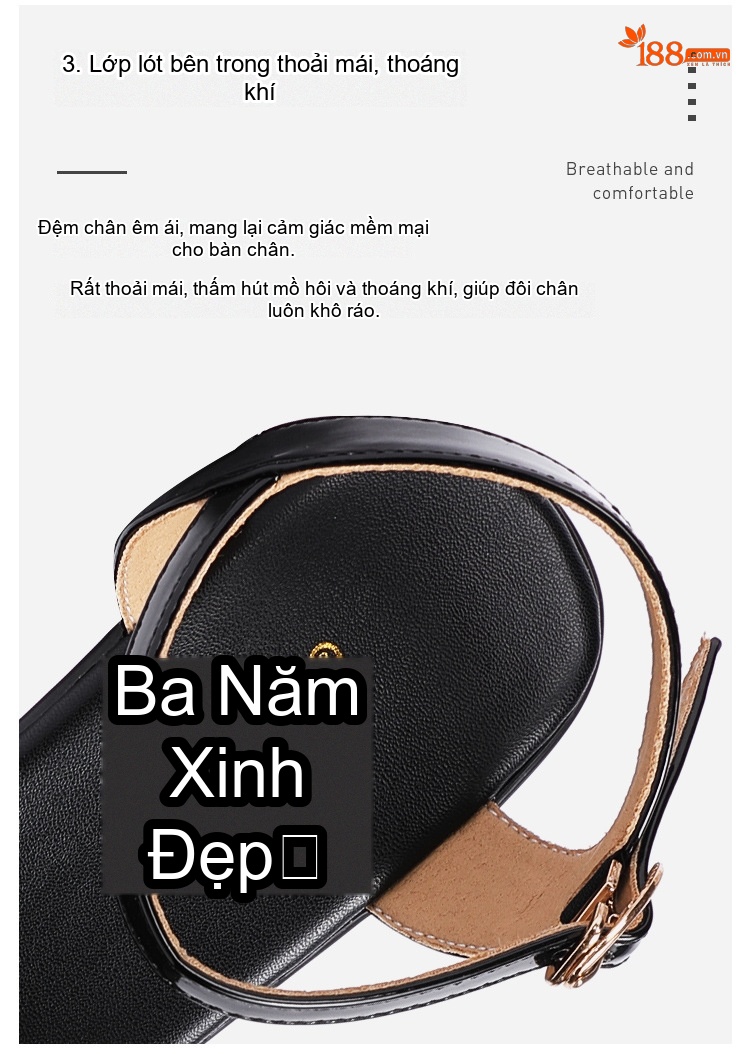 Giày Sandal Cao Gót Nữ Quai Chữ X Da Bóng Gót Cao 10cm Màu Đen, Đỏ, Trắng, Bạc... chi tiết 7