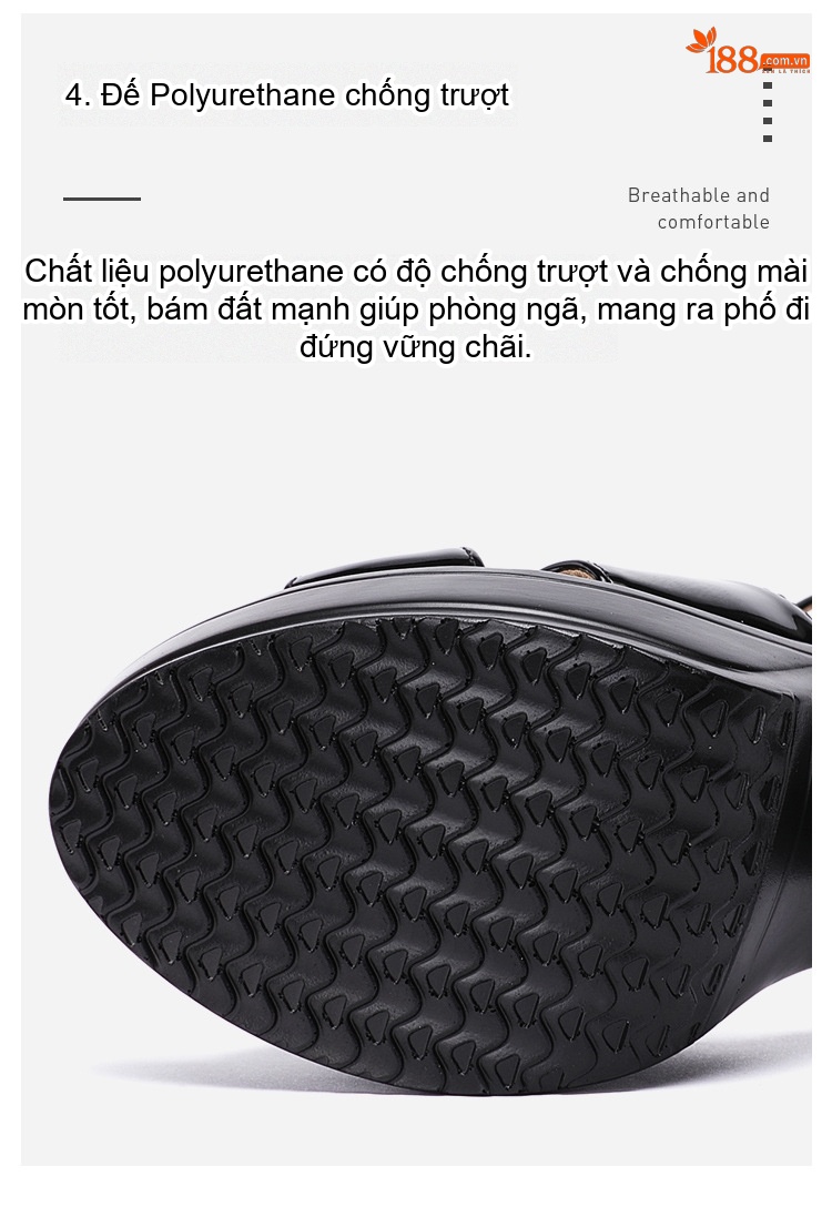 Giày Sandal Cao Gót Nữ Quai Chữ X Da Bóng Gót Cao 10cm Màu Đen, Đỏ, Trắng, Bạc... chi tiết 8