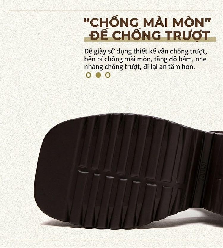 Dép Sandal Nữ Quai Ngang Đế Vuông Da Bóng Đế Cao 5cm - 6cm Màu Đen, Nâu chi tiết 5