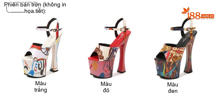 Giày Sandal Cao Gót Nữ Hở Ngón Quai Hậu Đính Đá Gót Cao 10cm - 12cm Nhiều Màu chi tiết 3