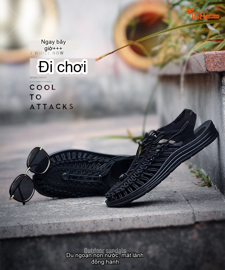Sandal Rọ Nam Quai Dệt Bện Thoáng Khí Chống Trượt Chiều Cao Đế Khoảng 3cm Màu Đen, Xám, Đỏ, Xanh Navy... chi tiết 3