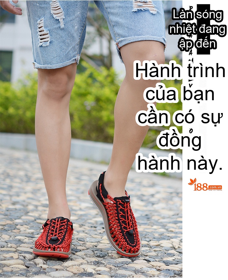Sandal Rọ Nam Quai Dệt Bện Thoáng Khí Chống Trượt Chiều Cao Đế Khoảng 3cm Màu Đen, Xám, Đỏ, Xanh Navy... chi tiết 33