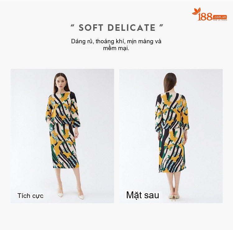 Set Áo Dài Tay Và Chân Váy In Họa Tiết Phong Cách Hàn Quốc Màu Vàng, Đen, Trắng, Xanh Lá chi tiết 4
