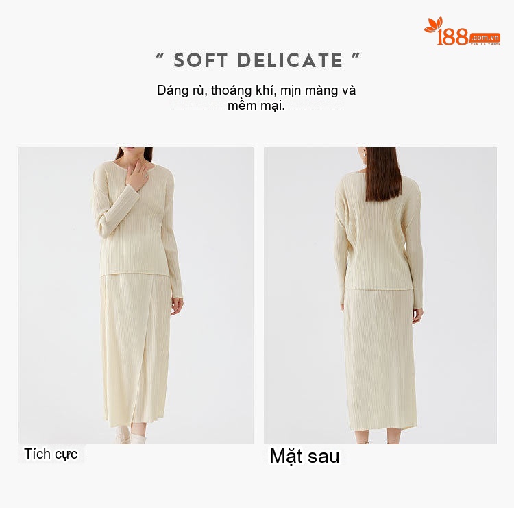 Set Áo Dài Tay và Chân Váy Xếp Ly Phong Cách Hàn Quốc Màu Trắng, Hồng, Xanh Lá, Đen... chi tiết 2
