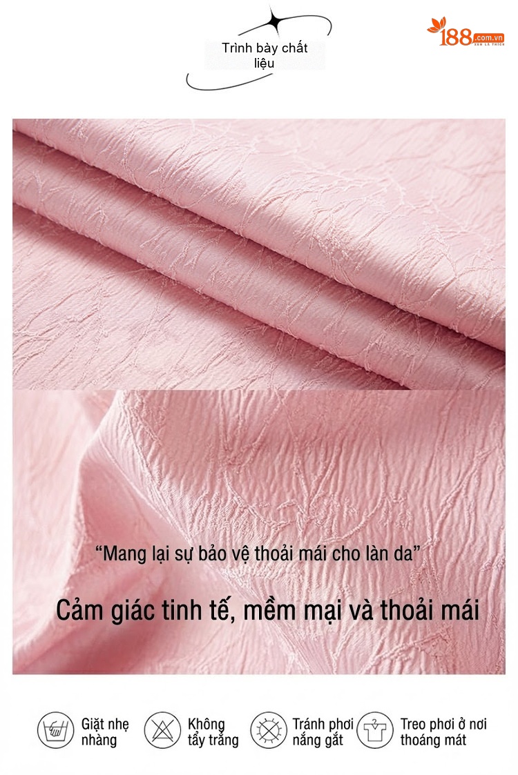 Set Áo Gile và Chân Váy Dài Nữ Phong Cách Tân Cổ Điển Họa Tiết Jacquard Màu Hồng, Trắng chi tiết 9