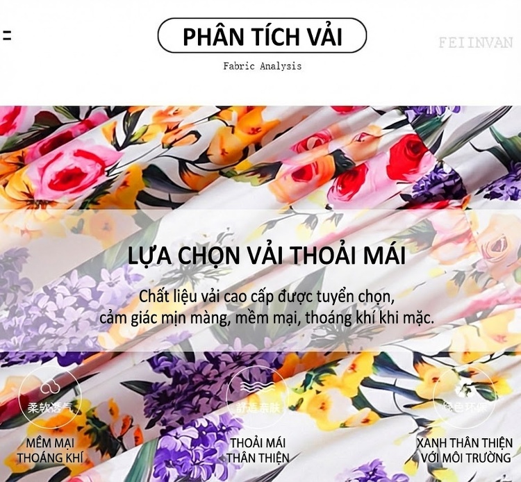 Set Áo Hai Dây Hở Eo Và Chân Váy Dài Xòe Họa Tiết Hoa Mùa Hè Phong Cách Hawaii chi tiết 3