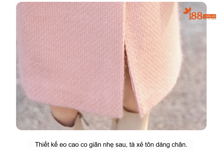Set Áo Khoác Lông và Chân Váy Tiểu Thư Phong Cách Hàn Quốc chi tiết 13