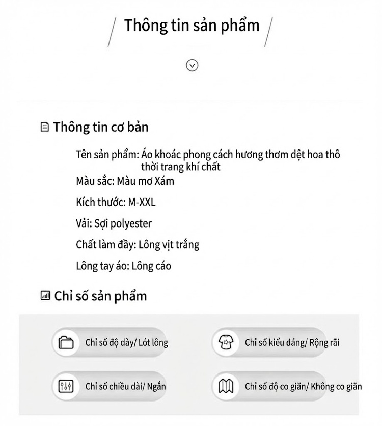 Set Áo Khoác Lông Vũ và Chân Váy Ngắn Vải Tuýt Phong Cách Tiểu Thư chi tiết 2