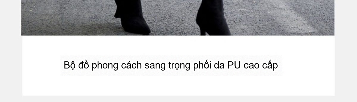 Set Áo Khoác Lót Lông Vũ Và Chân Váy Dáng Dài Phong Cách Tiểu Thư Màu Nâu, Xám chi tiết 10