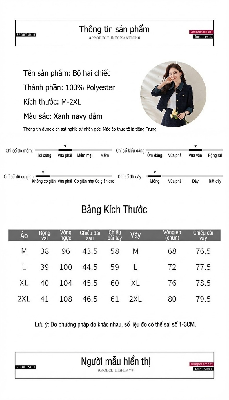 Set Áo Khoác Lửng và Chân Váy Bò Dáng Ôm Thời Trang Nữ chi tiết 8