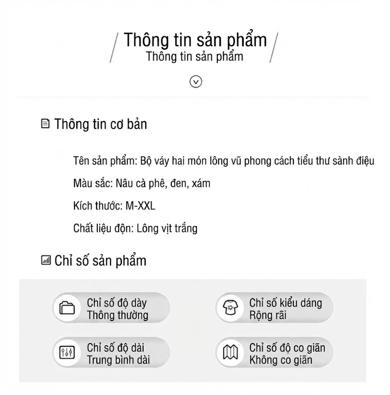 Set Áo Khoác Lửng và Chân Váy Dáng Ôm Phong Cách Tiểu Thư Màu Nâu, Xám chi tiết 15