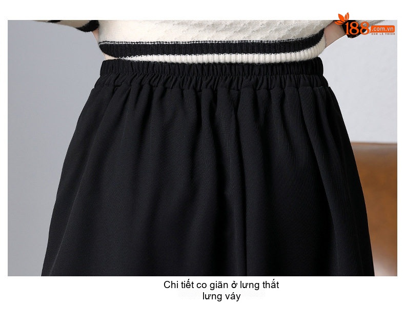 Set Áo Khoác Tay Dài và Chân Váy Xòe Tiểu Thư Phong Cách Thời Trang Nữ Màu Trắng Kem, Đen chi tiết 30