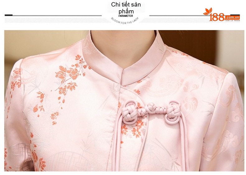 Set Áo Khoác Tiểu Hương Nữ Cổ Tàu Tay Lỡ Và Chân Váy Đuôi Cá Màu Hồng chi tiết 23
