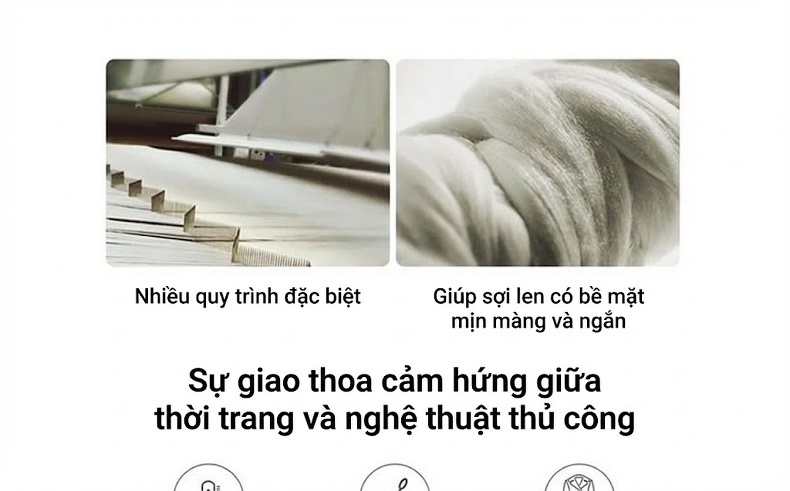 Set Áo Khoác Và Chân Váy Nữ Hai Mặt Vải Lông Cừu Phong Cách Tiểu Thư Màu Nâu, Kem, Xám chi tiết 17