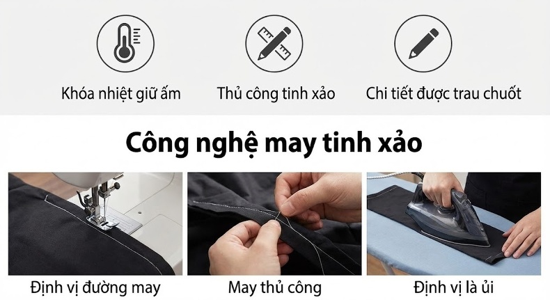Set Áo Khoác Và Chân Váy Nữ Hai Mặt Vải Lông Cừu Phong Cách Tiểu Thư Màu Nâu, Kem, Xám chi tiết 18