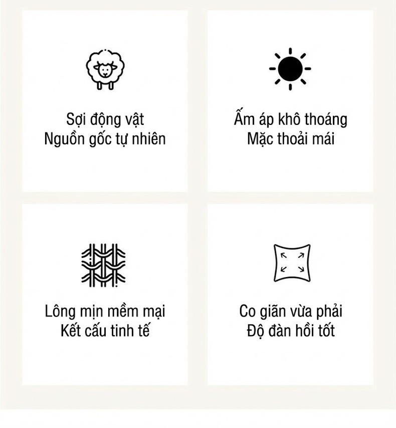 Set Áo Khoác Và Chân Váy Nữ Hai Mặt Vải Lông Cừu Phong Cách Tiểu Thư Màu Nâu, Kem, Xám chi tiết 6