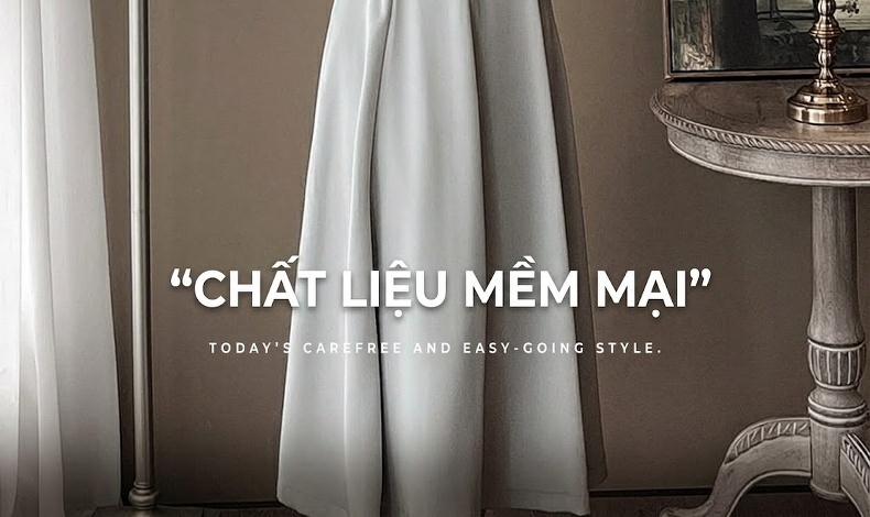 Set Áo Sơ Mi Tay Dài và Chân Váy Midi Phong Cách Pháp Thanh Lịch Màu Xám chi tiết 4