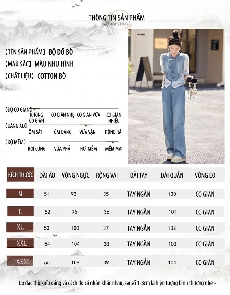 Set Áo Sơ Mi Tay Ngắn Quần Ống Rộng Phong Cách Trung Hoa chi tiết 9
