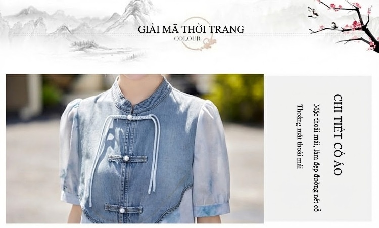 Set Áo Sơ Mi Tay Ngắn Quần Ống Rộng Phong Cách Trung Hoa chi tiết 6