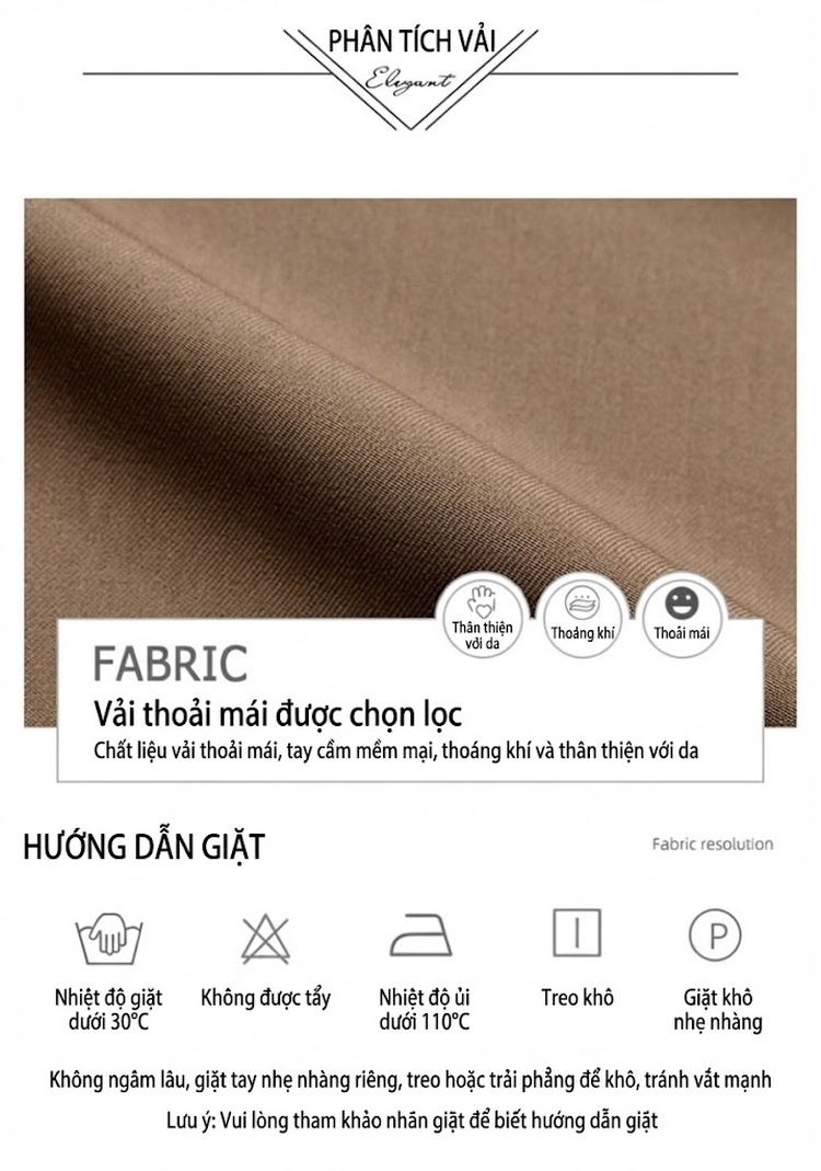 Set Áo Tay Dài Cổ Điển và Chân Váy Midi Cạp Cao Phong Cách Pháp Màu Trắng Kem, Nâu, Đen chi tiết 10