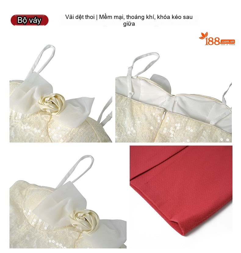 Set Áo Vest Nữ Công Sở Tay Dài Quần/Chân Váy Dáng Ôm Màu Đỏ chi tiết 5
