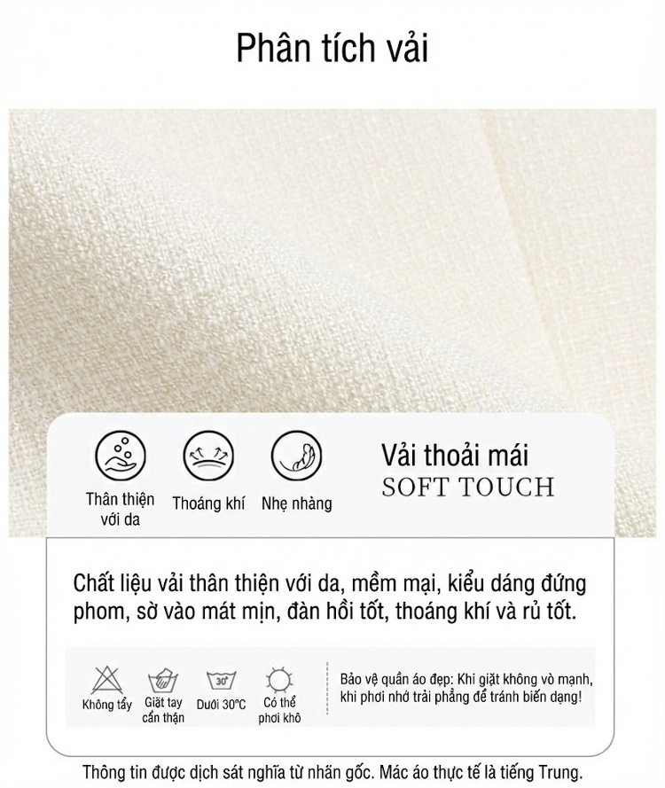 Set Bộ Áo Khoác Chân Váy Tiểu Thư Phong Cách Pháp Thanh Lịch Màu Trắng, Hồng, Xanh, Đen chi tiết 7