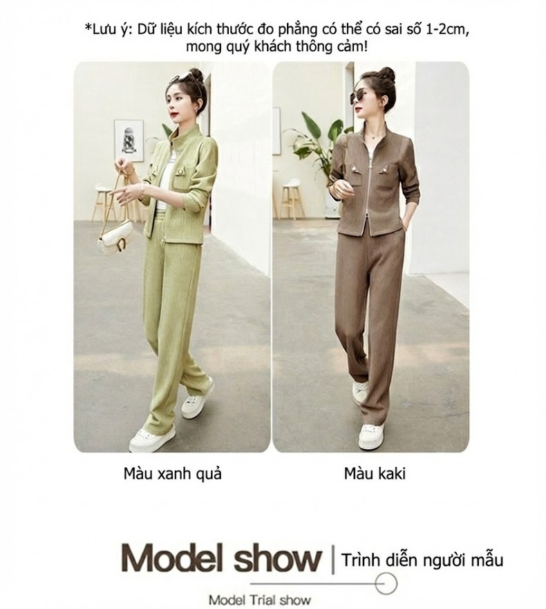 Set Bộ Áo Khoác Quần Dài Nữ Phong Cách Tiểu Thư Thanh Lịch chi tiết 6