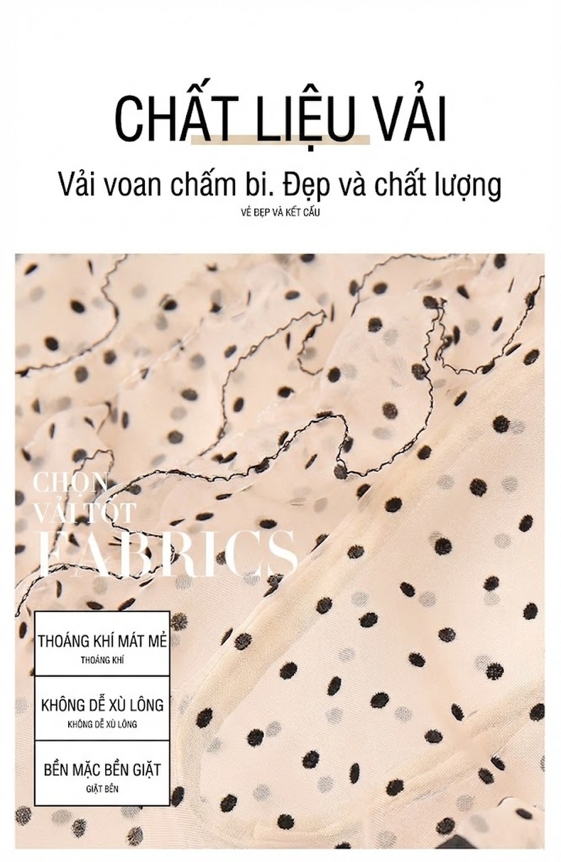 Set Bộ Công Sở Nữ Áo Voan Tay Ngắn Quần Ống Loe Yếm Phong Cách Thanh Lịch Màu Be, Đen chi tiết 7