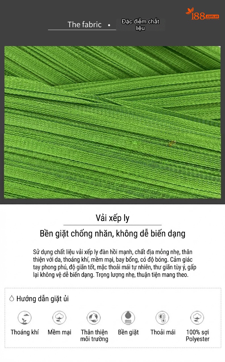 Set Bộ Nữ Áo Dài Tay Chân Váy Chữ A Thanh Lịch Màu Xanh Lá, Đen chi tiết 3