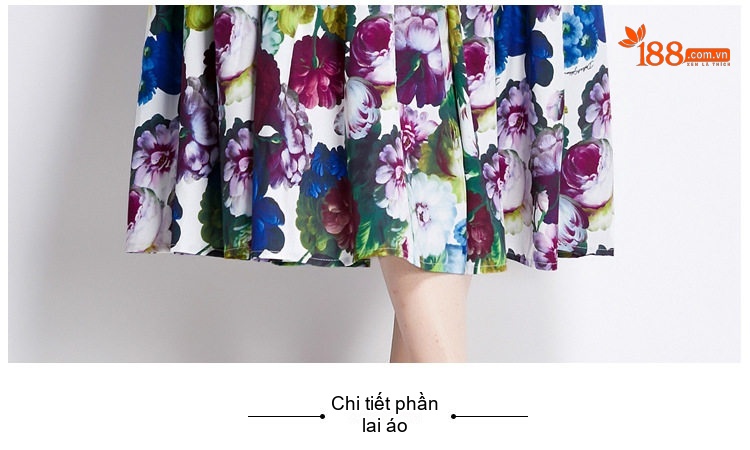Set Bộ Nữ Áo Hai Dây Hở Lưng Chân Váy Dài Xòe Họa Tiết Hoa chi tiết 12