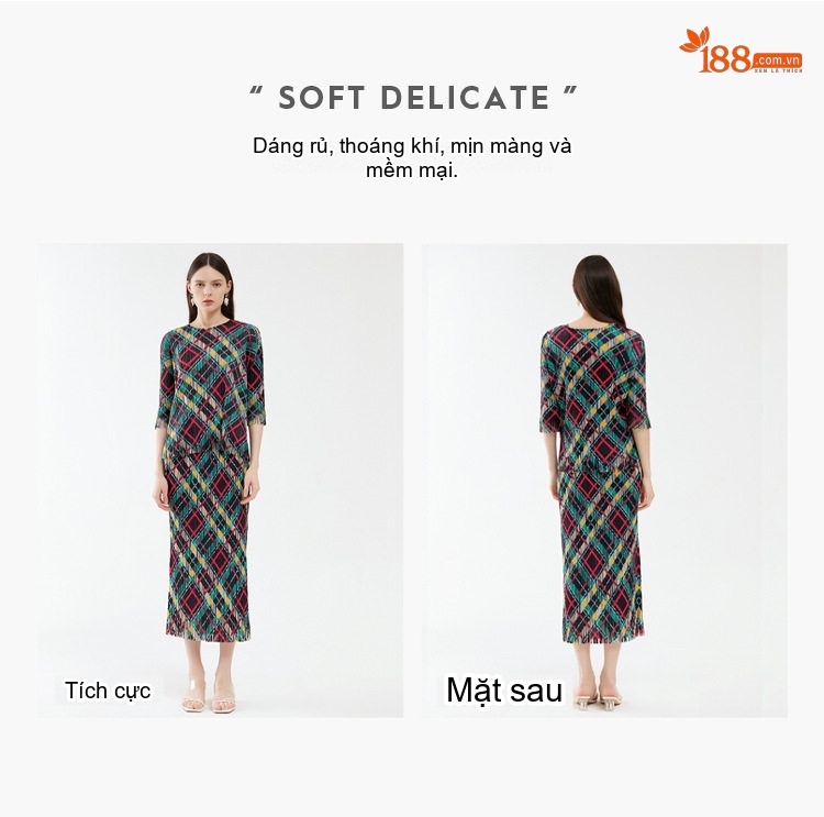 Set Bộ Nữ Áo Thiết Kế Quần Chữ A Họa Tiết Trám Viền Tua Rua Thời Trang chi tiết 2