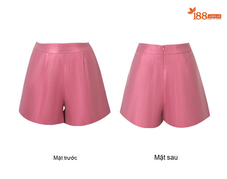 Set Bộ Quần Áo Nữ Áo Gile Kèm Quần Short Phong Cách Pháp Màu Hồng chi tiết 6