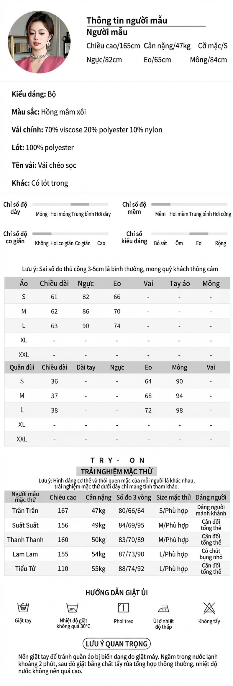 Set Bộ Quần Áo Nữ Áo Gile Kèm Quần Short Phong Cách Pháp Màu Hồng chi tiết 2
