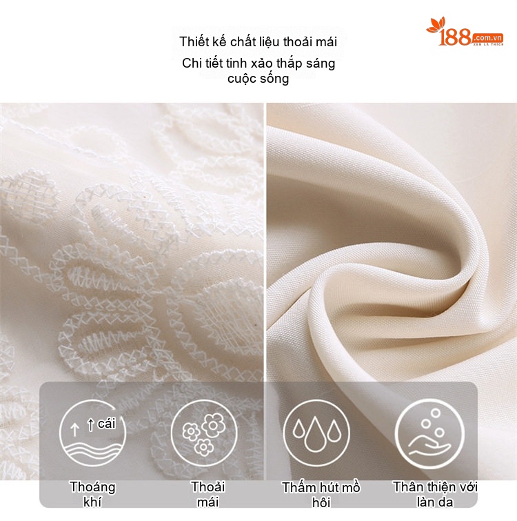 Set Bộ Ren Nữ Tay Bồng Thanh Lịch, Nhẹ Nhàng, Tôn Dáng Màu Trắng, Hồng, Đen chi tiết 7
