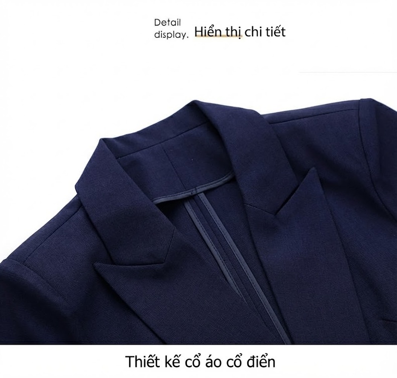 Set Bộ Vest Công Sở Nữ Tay Ngắn Kiểu Dáng Thanh Lịch Màu Xám, Xanh Navy, Nâu, Đen chi tiết 5