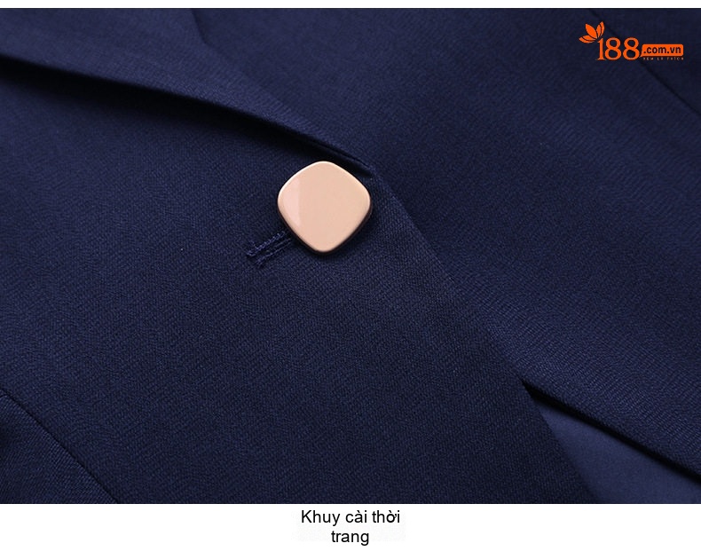Set Bộ Vest Công Sở Nữ Tay Ngắn Kiểu Dáng Thanh Lịch Màu Xám, Xanh Navy, Nâu, Đen chi tiết 6