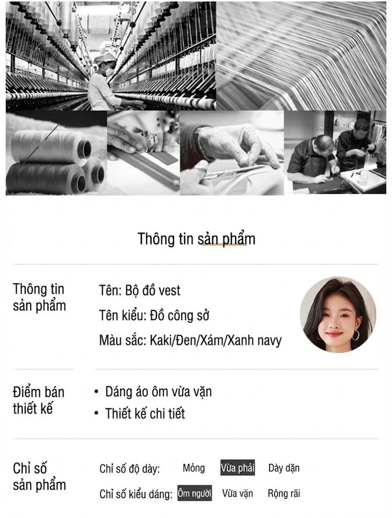 Set Bộ Vest Công Sở Nữ Tay Ngắn Kiểu Dáng Thanh Lịch Màu Xám, Xanh Navy, Nâu, Đen chi tiết 10
