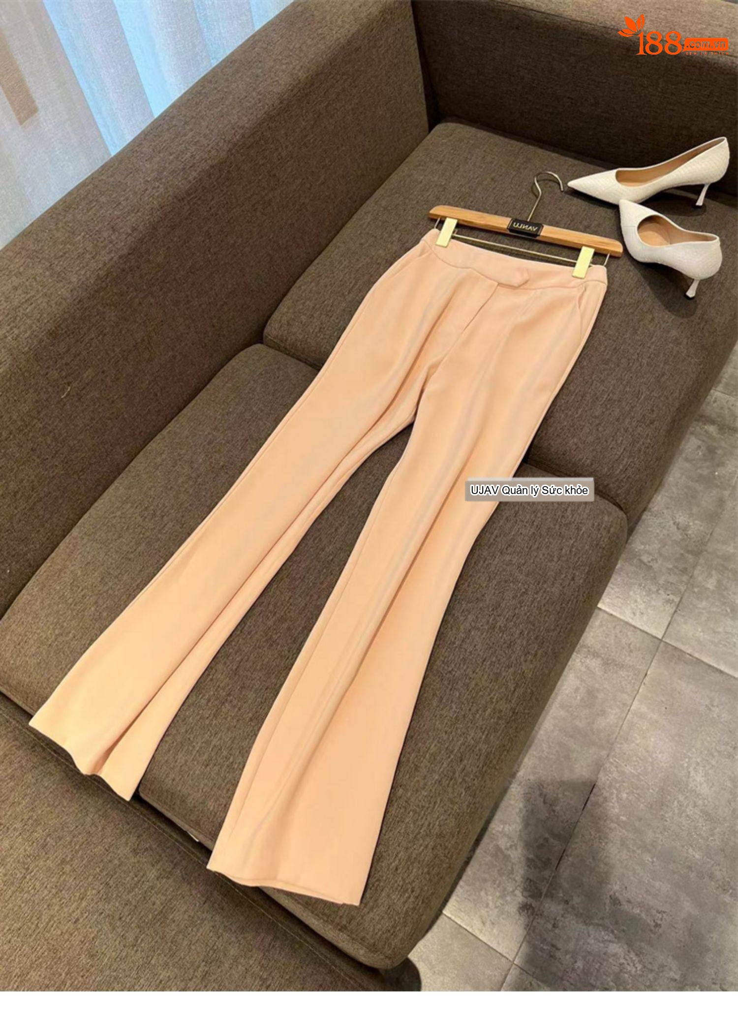 Set Bộ Vest Nữ Tiểu Thư Quần Ống Rộng Phong Cách Công Sở Cao Cấp Màu Hồng, Đen chi tiết 7