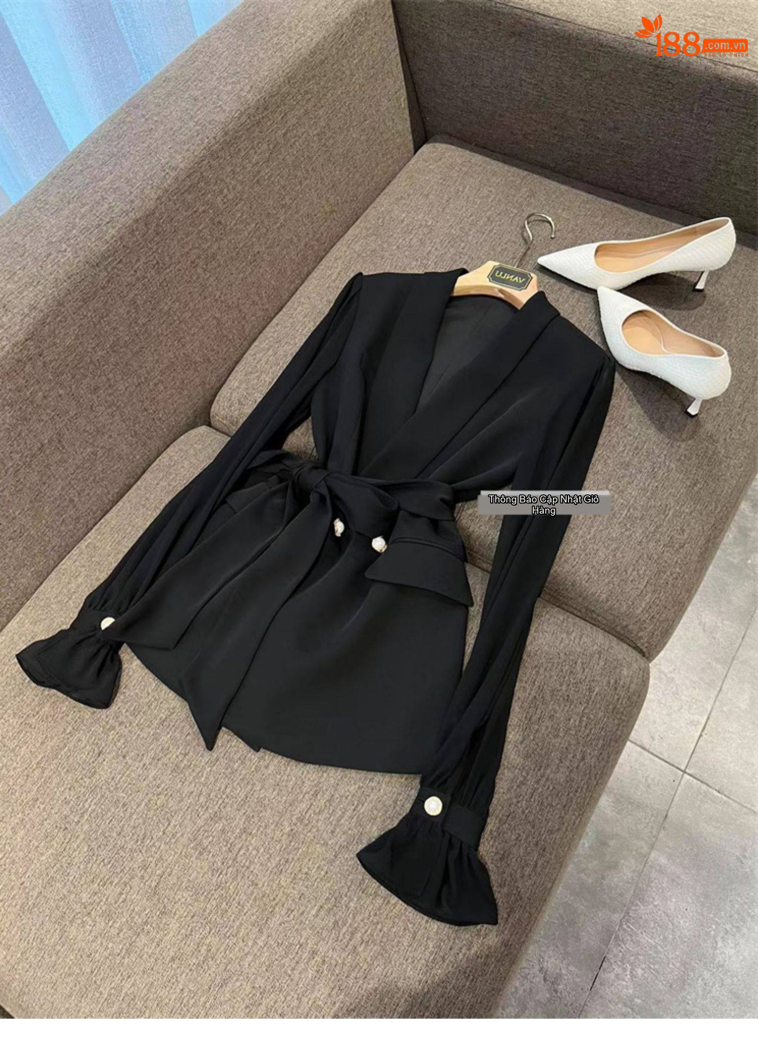 Set Bộ Vest Nữ Tiểu Thư Quần Ống Rộng Phong Cách Công Sở Cao Cấp Màu Hồng, Đen chi tiết 11