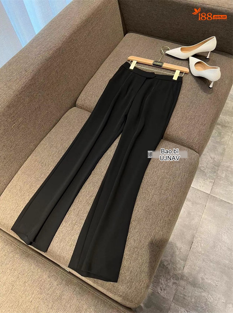 Set Bộ Vest Nữ Tiểu Thư Quần Ống Rộng Phong Cách Công Sở Cao Cấp Màu Hồng, Đen chi tiết 12