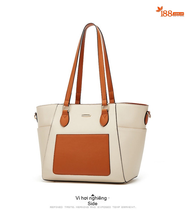 Set Túi Tote Nữ Đeo Vai Đeo Chéo 3 Món Phong Cách Casual Màu Nâu, Hồng, Xanh, Đen... chi tiết 15