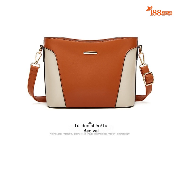 Set Túi Tote Nữ Đeo Vai Đeo Chéo 3 Món Phong Cách Casual Màu Nâu, Hồng, Xanh, Đen... chi tiết 18