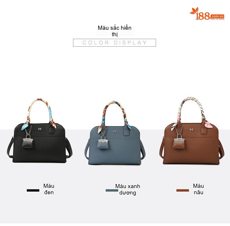 Set Túi Xách Nữ Ba Món Da Mờ Đơn Giản Túi Đeo Vai Túi Tote Màu Đen, Nâu, Đỏ, Xanh Dương... chi tiết 20
